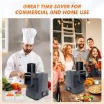 Anatole Electric Vegetable Dicer Slicer Commercial Food Processor Multifunctional Veggie Chopper Professional Heavy Duty Fruits Cutter with 2 Stainless Steel Blades for Carrot Potato Onion 100W 110V