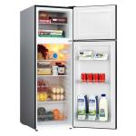 Frigidaire Retro Apartment Size Refrigerator with Top Freezer - 2 Door Fridge with 7.5 Cu Ft of Storage Capacity, Adjustable Spill-Proof Shelves, Door & Crisper Bins, Black
