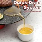 Dzanwo Electric Indoor Grill Nonstick Smokeless, 14 Inch Round Griddle with Temperature Control, Includes Oil Brush & Food Tongs for Kitchen, BBQ, Pan Searing Steak, Pancakes