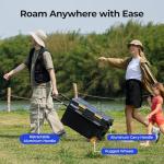 BougeRV 12 Volt Car Refrigerator, CRD2 43 Quart Portable Fridge Freezer with APP Control, -4℉ to 68℉ Dual Zone Compressor Electric Cooler 12/24V DC, 110~240V AC for Overlanding, Camping, RV, Truck