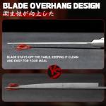 Huusk Japanese Steak Knives Set of 6-4.5" Serrated Steak Knife Set Dishwasher Safe, Stainless Steel Steaks Knives, One-Piece Structure with Anti-slip Handle, Christmas Gifts for Men Women