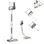 osmo pro Vacuum – Mop Vacuum Cleaner 2-in-1, 15000pa Powerful Suction, 140° Wide-Green Light Dust Reveal, Folding Vacuum Cleaner, Anti-Tangle Roller, LED Display Whole House Cleaning (White Gray)