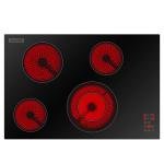 Empava 30 Inch Electric Ceramic Cooktop, 4 Radiant Burners with Dual Zone, Touch Controls, Timer, Stop & Go Pause, Child Lock, ETL Certified, Built-in Smooth Glass