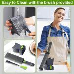 OMNIZO Fresh Meat Slicer - 17 IN 1 Stainless Steel Adjustable Meat Cleaver Set, 2mm & 4mm Thickness Options, Manual Jerky Slicer for Chicken, Beef - Kitchen Knife Set for Meat Slicing & Shredding