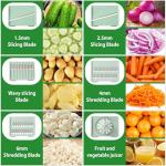 Salad Spinner Stainless Steel, 5.3-Quart Lettuce Washer Spinner for 2–3 Servings, Large Vegetable&Fruit Wash Bowl with Strainer, Includes 5-Blade Slicer — Perfect Salad Making Tool for Healthy Eaters