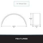 Tie Down Tow Zone 44917 Silver 10"x 31.5"x 13" Single Round Steel Fender (Fits Single 14in.-15in. Tires),1 Pack