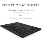 AXIESO Silicone Drip Mat - 1/2 Inch Thick, Heat-Resistant and Food Safe - Counter Top, Coffee Bar or Restaurant - Drying Mat for Glasses - 18x12 Inches