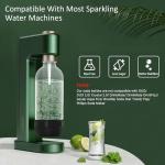 pinci Soda Bottle, Suitable for Carbonated Water and Sparkling Water, BPA Free, Reusable and Filled Food Grade PET Plastic Made Soda Water Bottle (2 Pack, 1 Liter)