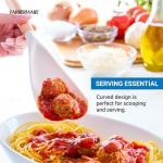 Farberware Multi Tool Scoop Spoonula, Versatile Beechwood Kitchen Essential for Lifting, Scraping, and Turning