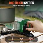 BIG HORN OUTDOORS Butane Camping Stove, Portable Folding Gas Burner with Carry Bag for Camping, Emergency Use and Outdoor Cooking