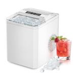 DUMOS Countertop Ice Maker, Portable 1.5L Ice Machine with Self-Cleaning, 26.5lbs/24H Fast Ice Making, 9 Bullet Ice Cubes in 6 Mins, 2 Size Options, Quiet Compact Ice Maker, Bright White