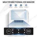 DUMOS Countertop Ice Maker, Portable 1.5L Ice Machine with Self-Cleaning, 26.5lbs/24H Fast Ice Making, 9 Bullet Ice Cubes in 6 Mins, 2 Size Options, Quiet Compact Ice Maker, Bright White