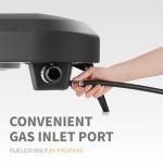 EchoSmile 12'' Gas Outdoor Pizza Oven, Propane Pizza Cooker Reaches 950°F, 60 Seconds Fast Cooking, Includes Gas Hose, Flame Control Knob, Extended Heat Handle, Black