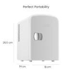 Chefman - Iceman Mini Portable White Personal Fridge Cools Or Heats & Provides Compact Storage For Skincare, Snacks, Or 6 12oz Cans W/ A Lightweight 4-liter Capacity To Take On The Go