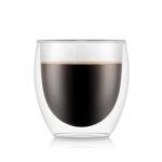 Bodum Double Wall Glasses pack of 2 PAVINA - 250ml Coffee Cups - Dishwasher Safe Thermal Cup - Mouth-blown Borosilicate Glass