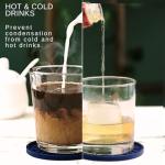 Angardy Homeware Silicone Coasters Set of 6 - with Holder - Smart and Modern Patterns That Holds Your Drink’s condensations, Protecting Your Coffee Table, Decor for Home, Office, bar