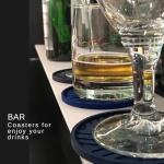 Angardy Homeware Silicone Coasters Set of 6 - with Holder - Smart and Modern Patterns That Holds Your Drink’s condensations, Protecting Your Coffee Table, Decor for Home, Office, bar