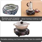 IMUSA Electric Single Burner, 1100 Watts, Black