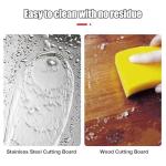 Titanium Cutting Board, Steel Cutting Boards For Kitchen, Stainless Steel Cutting Board 316, Large Double Sided Medical-grade Hygiene Durable non moldy 316L Stainless Steel Chopping Board (3PC-S+L+XL)