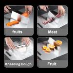 Titanium Cutting Board, Steel Cutting Boards For Kitchen, Stainless Steel Cutting Board 316, Large Double Sided Medical-grade Hygiene Durable non moldy 316L Stainless Steel Chopping Board (3PC-S+L+XL)