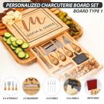 Personalized Charcuterie Board Gifts Set, Custom Large Cheese Board, Charcuterie Board for Wedding, Anniversary, Birthday, Housewarming, Engagement, Party, New Home Gift Couple, Fathers Day, Christmas