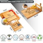 Personalized Charcuterie Board Gifts Set, Custom Large Cheese Board, Charcuterie Board for Wedding, Anniversary, Birthday, Housewarming, Engagement, Party, New Home Gift Couple, Fathers Day, Christmas