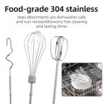 GELANGS-400W Hand Mixer with Turbo Boost - 5-Speed, One-Touch Release, Copper Motor - 3 Dishwasher-Safe Attachments - 110V Heavy Duty Mixer for Baking, Whipping & Dough