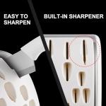 RAXCO Knife Set,15-Piece Stainless Steel Kitchen Knives with Block for Professional Cutting,White