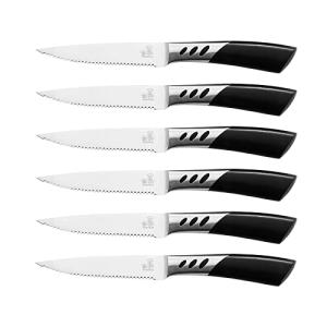 CHUSHIJI Steak Knives,Premium Steak knife Set of 6, Stainless Steel Steak Knife Set, Serrated Steak Knives