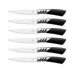 CHUSHIJI Steak Knives,Premium Steak knife Set of 6, Stainless Steel Steak Knife Set, Serrated Steak Knives