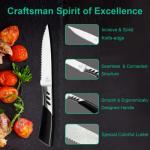 CHUSHIJI Steak Knives,Premium Steak knife Set of 6, Stainless Steel Steak Knife Set, Serrated Steak Knives