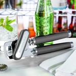 KitchenAid Classic Multifunction Can Opener and Bottle Opener Easy to Use, Razor Sharp Stainless Steel Cutting Wheel, Soft Ergonomic Handles, Gray