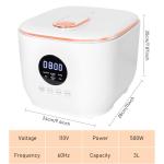3L Low Sugar Rice Cooker with Rice Steamer Basket, Smart Starch-Removing Rice Cooker 6 Cup, 5-in-1 Digital Steamer for Porridge, 24-Hr Delay Timer and 8-Hr Keep Warm
