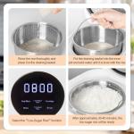 3L Low Sugar Rice Cooker with Rice Steamer Basket, Smart Starch-Removing Rice Cooker 6 Cup, 5-in-1 Digital Steamer for Porridge, 24-Hr Delay Timer and 8-Hr Keep Warm