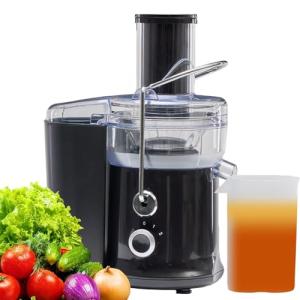 OLIXIS Juicer Machines, 480W Centrifugal Juicer with 2.6" Wide Mouth Electric for Vegetable And Fruit, Max 15000 RPM, BPA-free, Easy to Clean, Black