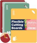 Eparé Extra Thick Flexible Folding Cutting Boards for Kitchen - Set of 4 Hangable & BPA Free Large Chopping & Cutting Mats for Cooking – Non Slip Cutting Sheets for Kitchen