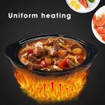 Sunvivi Slow Cooker, Triple Slow Cooker Buffet Server and Food Warmer, 3-Section 1.5-Quart Upgraded Oval Ceramic Pot with Stainless Steel Lid Rests, 3 Spoons, Total 4.5 QT