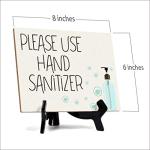 Signs ByLITA Please Use Hand Sanitizer, Hygiene Table Sign, 6" x 8" (White)