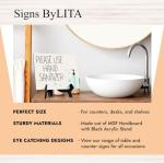 Signs ByLITA Please Use Hand Sanitizer, Hygiene Table Sign, 6" x 8" (White)