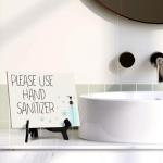 Signs ByLITA Please Use Hand Sanitizer, Hygiene Table Sign, 6" x 8" (White)