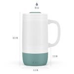 Ello Jane 18oz Ceramic Travel Mug with Handle, Splash-Resistant Slider Lid and Built-in Coaster, Perfect for Coffee and Tea, BPA Free, Dishwasher Safe, Gift for Him Her Birthday, Alligator