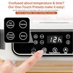 Smart One Touch Food Dehydrator, 5 Layer Transparent Trays, 4 Preset Modes, Digital Timer & Temperature Control, Dehydrators for food and Jerky,Fruit, Meat, Herbs, Mushrooms, Beef Snacks