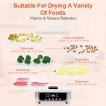 Smart One Touch Food Dehydrator, 5 Layer Transparent Trays, 4 Preset Modes, Digital Timer & Temperature Control, Dehydrators for food and Jerky,Fruit, Meat, Herbs, Mushrooms, Beef Snacks