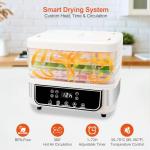 Smart One Touch Food Dehydrator, 5 Layer Transparent Trays, 4 Preset Modes, Digital Timer & Temperature Control, Dehydrators for food and Jerky,Fruit, Meat, Herbs, Mushrooms, Beef Snacks