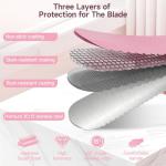 CoquusAid 2025 Upgrade Bread Knife for Homemade Bread, World‘s 1st Double Serrated Knife with 5 Thickness Adjustable Slicing Guide, Stainless Steel Bread Cutter, Razor Sharp for Sourdough, Pink