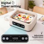 Yogurt Maker with Timer and Temperature Control, Fully Automatic for Home Use. Perfect for Making Greek Yogurt and Probiotic Yogurt, Equipped with an Automatic Shut-off Function