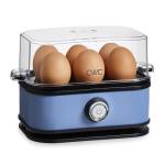 COOK WITH COLOR 6-Egg Capacity Egg Cooker – For Soft, Medium, Or Hard-Boiled Eggs, Rapid Cook Time, Auto Shut-Off & Boil-Dry Protection – Includes Tray, Measuring Cup & Lid – 210W Egg Maker, Navy