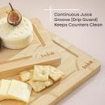 JoyJolt Bamboo Cutting Boards - Large & Small Wooden Board - Serving Cheese, Bread or Chopping Boards. Non-Slip