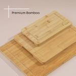 JoyJolt Bamboo Cutting Boards - Large & Small Wooden Board - Serving Cheese, Bread or Chopping Boards. Non-Slip
