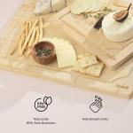 JoyJolt Bamboo Cutting Boards - Large & Small Wooden Board - Serving Cheese, Bread or Chopping Boards. Non-Slip